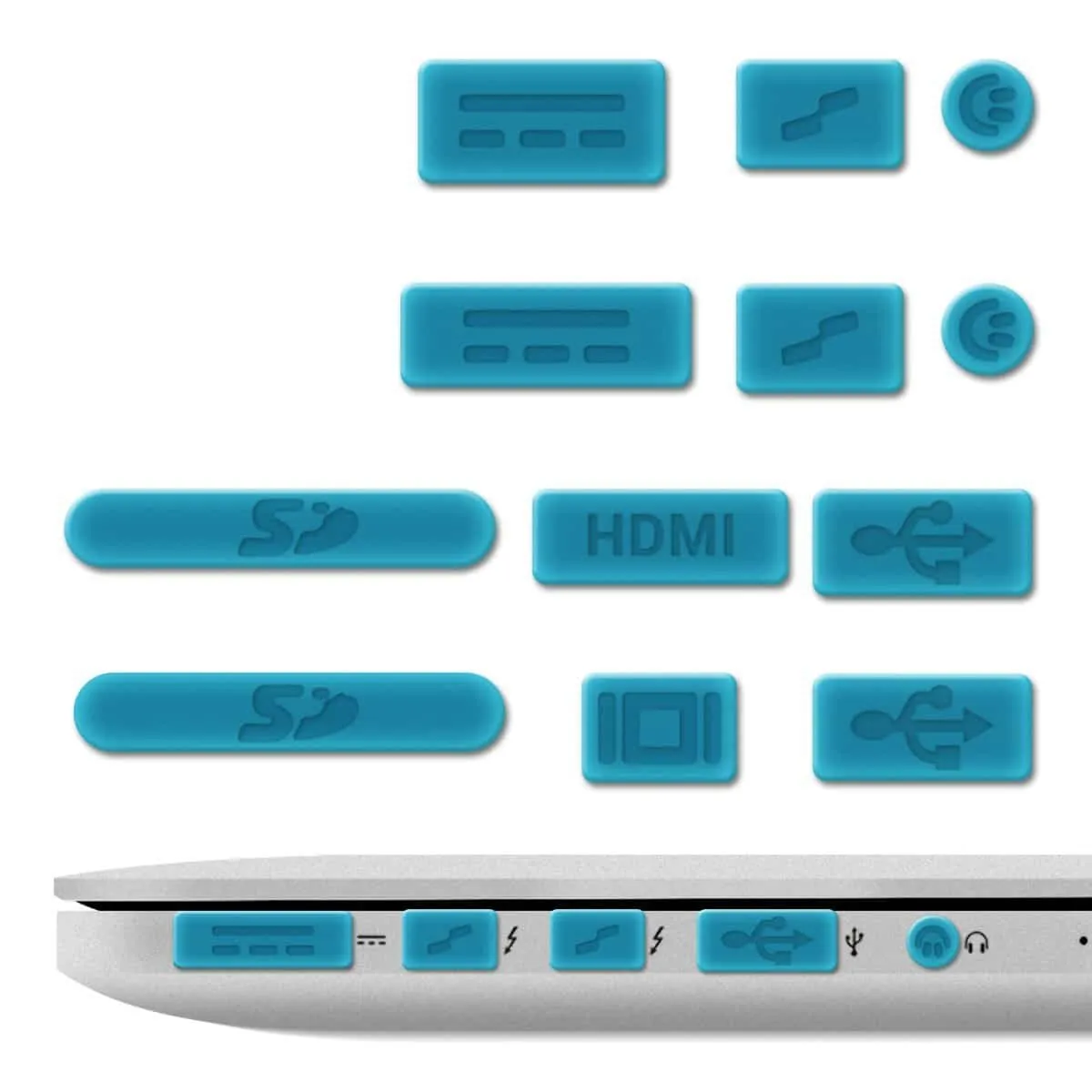 Cubre Puertos para MacBook [ Pro, Retina, Air, TouchBar, Nuevo Air ] M1 / M2 / M3 / M4 - Miniatura 2