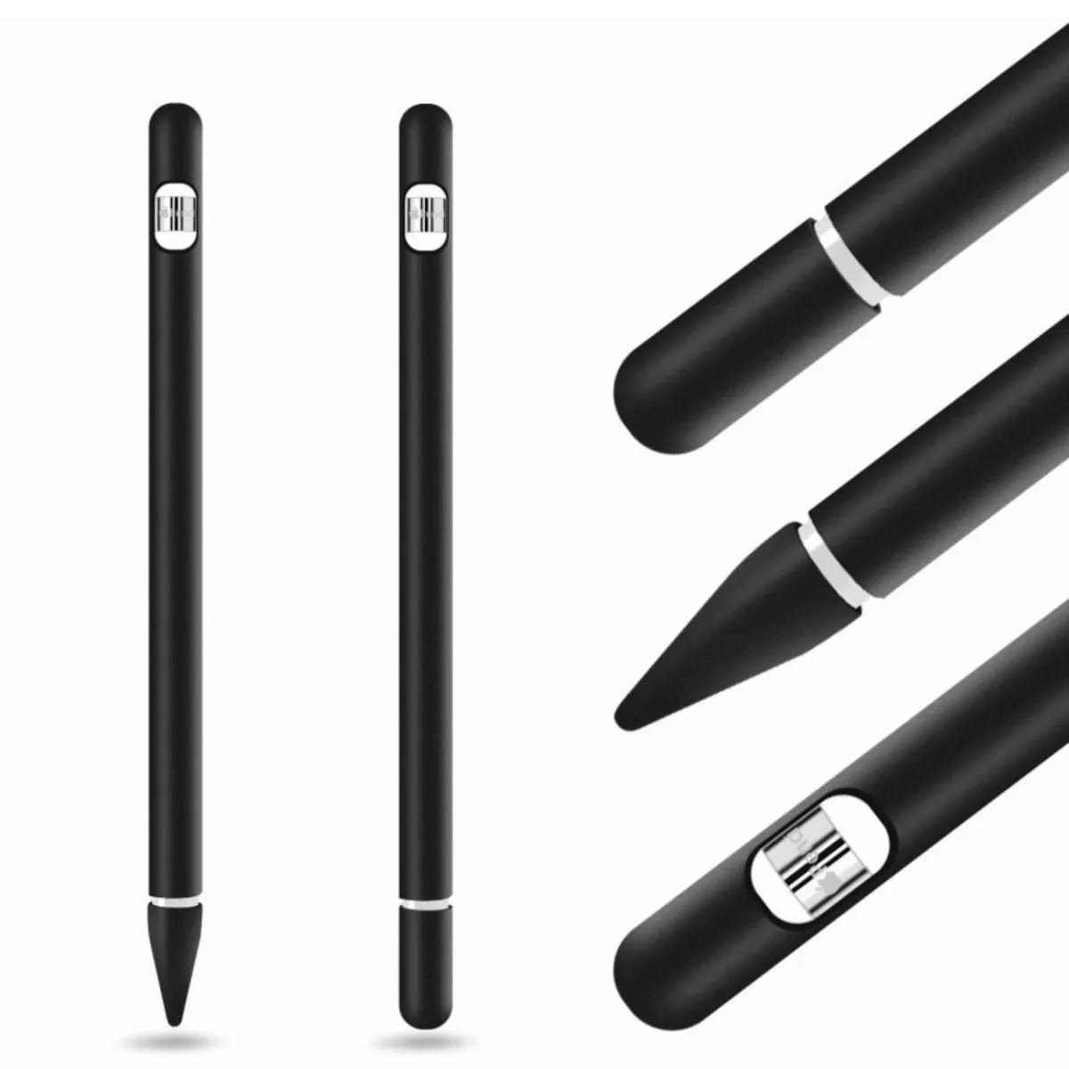 Funda de silicona para Apple Pencil 1 [ Negro / Azul / Morado / Blanco ] - Miniatura 1