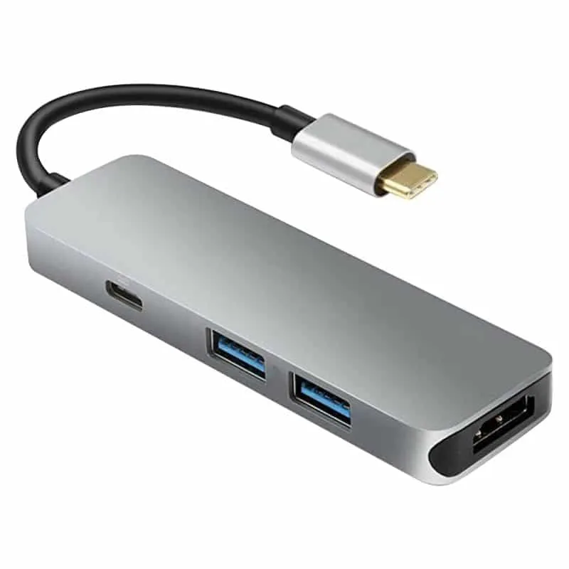 MultiPuerto USB-C 4 en 1 [ HDMI 4K / 2x USB-C / USB-C ] [ New MacBook / TouchBar / New MacBook Air ]. - Miniatura 1