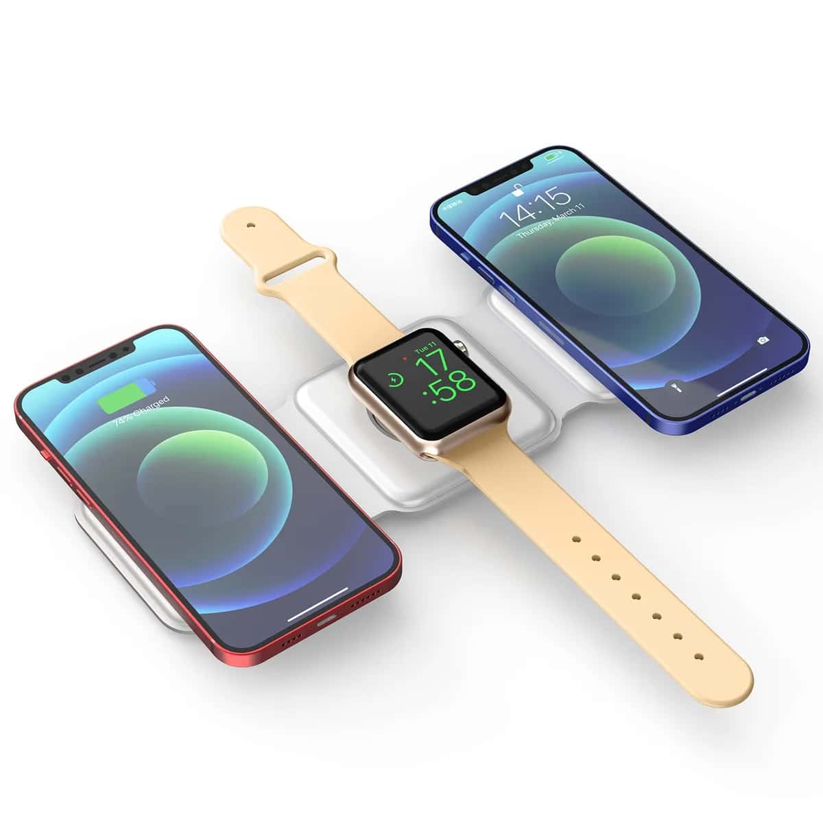 Cargador 3 en 1 Multi función de carga rápida [ iPhone 8 al 16 ] [ AirPods 2 / 3 y Pro 1 / 2 ] [ Watch 1 al 9 y SE ] - Miniatura 3