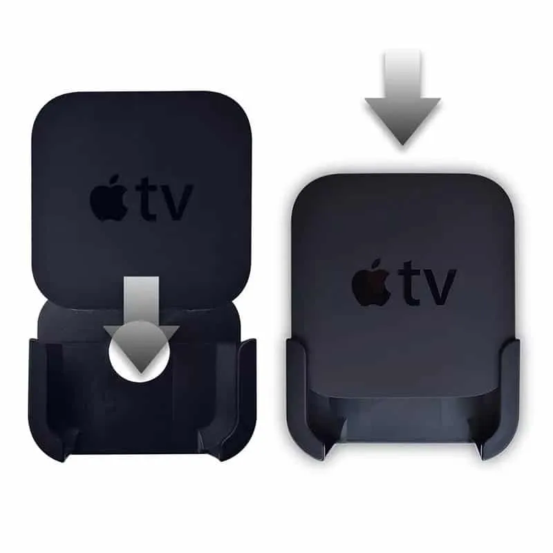 Soporte pared negro Apple TV 2 y 3  [ incluye kit de montaje ] - Vista 1