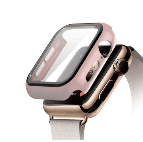 Aluminum Case Mica Para Apple Watch Serie 40mm Protector Con Mica